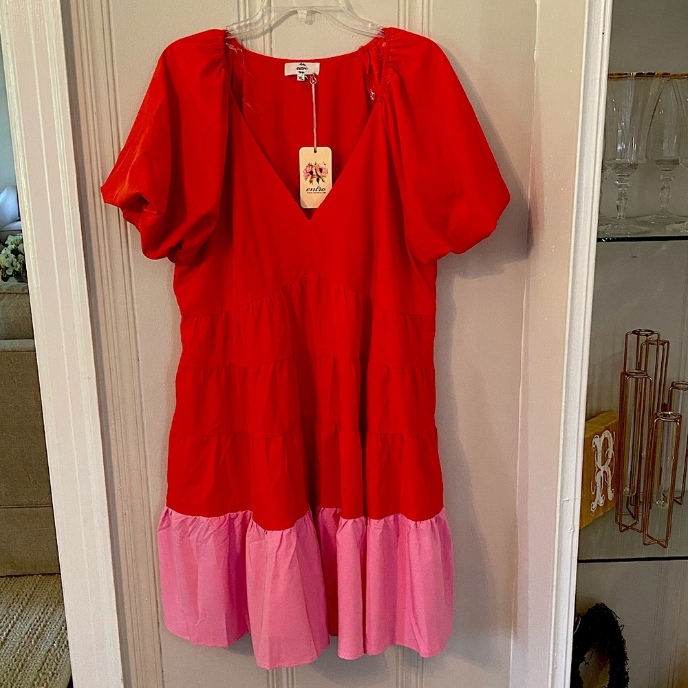 Bubble sleeve mini dress